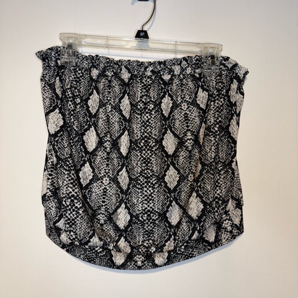 NWT ANTHROPOLOGIE Sunday in Brooklyn Liliane Textured Tube Top Snakeskin Sz S